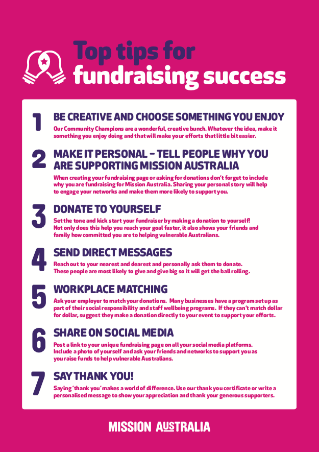 Top Tips for fundraising